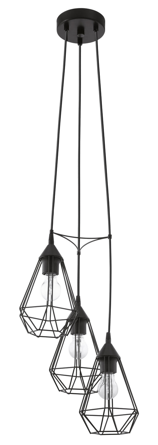 Eglo USA - 94191A - Three Light Pendant - Tarbes - Matte Black