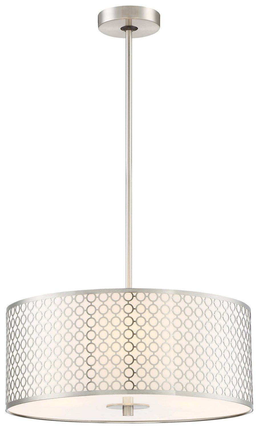 George Kovacs - P1266-084 - Three Light Pendant - Dots - Brushed Nickel