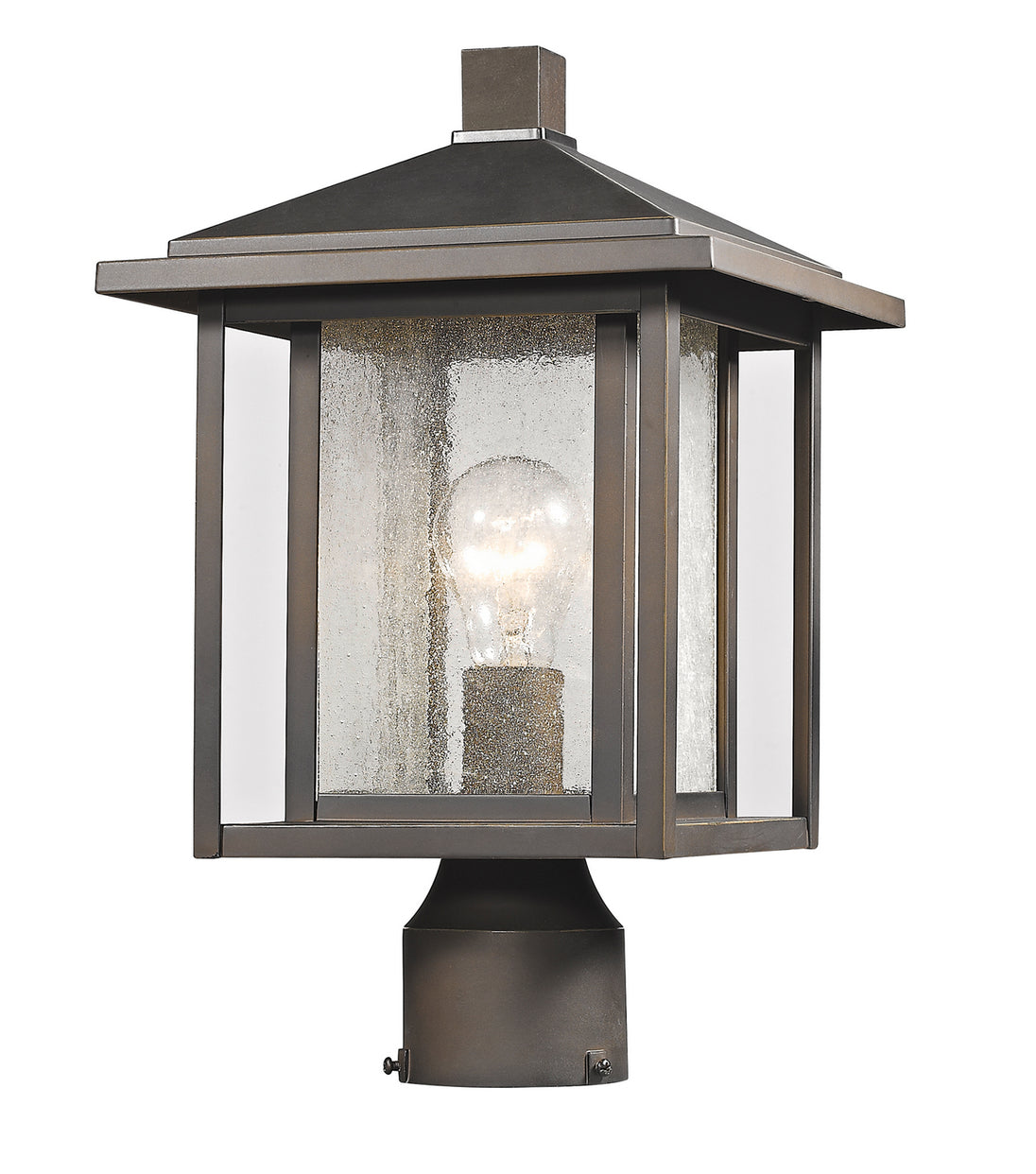 Z-Lite - 554PHM-ORB - One Light Outdoor Post Mount - Aspen - Oil Rubbed Bronze