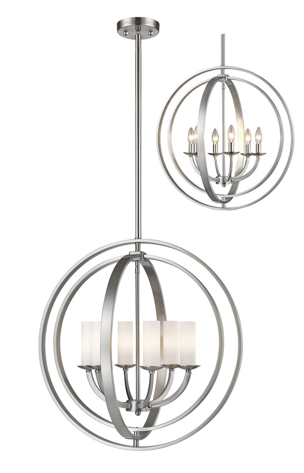 Z-Lite - 6002-6L-BN - Six Light Chandelier - Ashling - Brushed Nickel