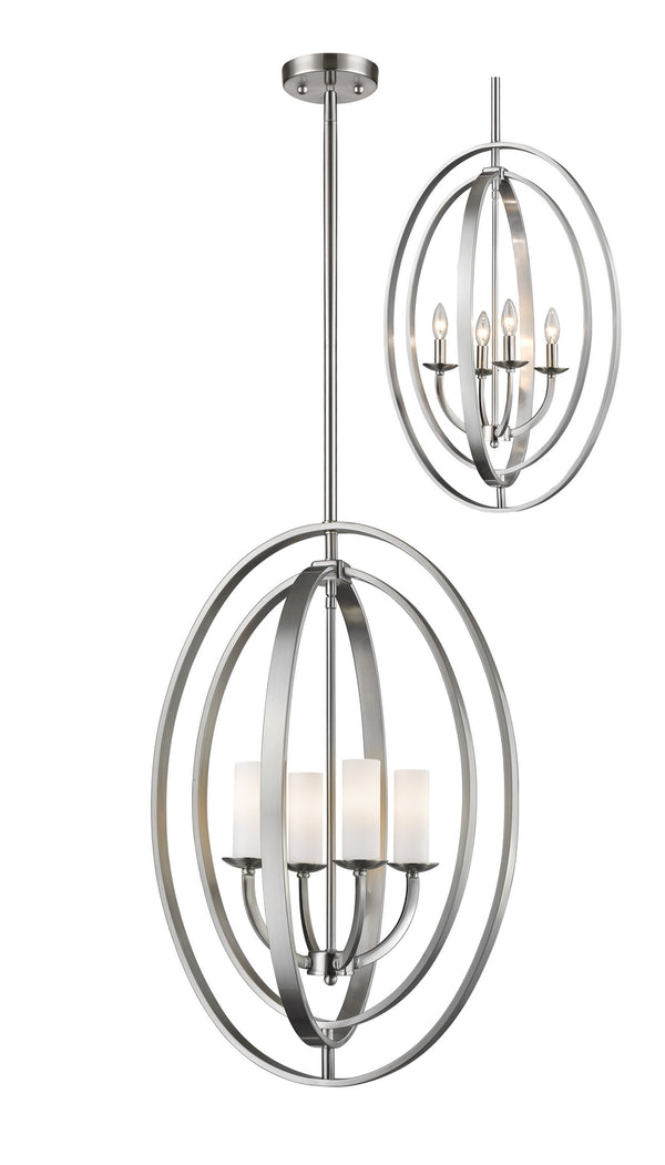 Z-Lite - 6004-4L-BN - Four Light Chandelier - Ashling - Brushed Nickel