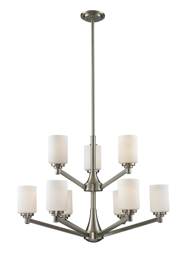 Z-Lite - 410-9 - Nine Light Chandelier - Montego - Brushed Nickel