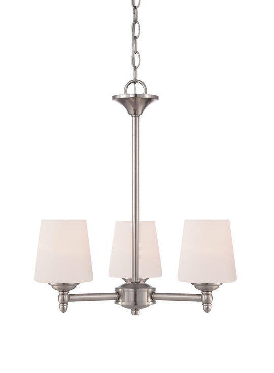 Designers Fountain - 15006-3-35 - Three Light Chandelier - Darcy - Brushed Nickel