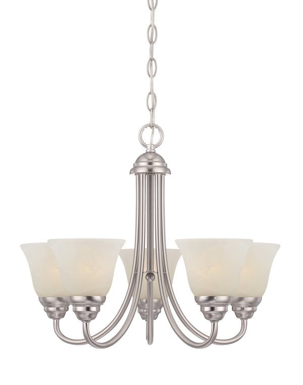 Designers Fountain - 85185-SP - Five Light Chandelier - Kendall - Satin Platinum