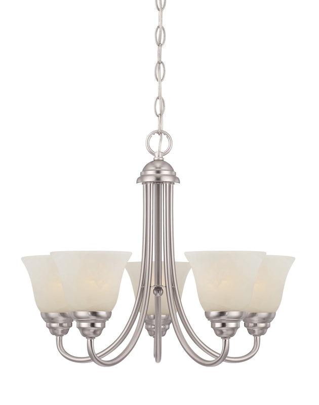 Designers Fountain - 85185-SP - Five Light Chandelier - Kendall - Satin Platinum