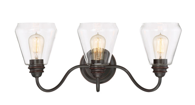 Designers Fountain - 90203-SB - Three Light Bath - Foundry - Satin Bronze