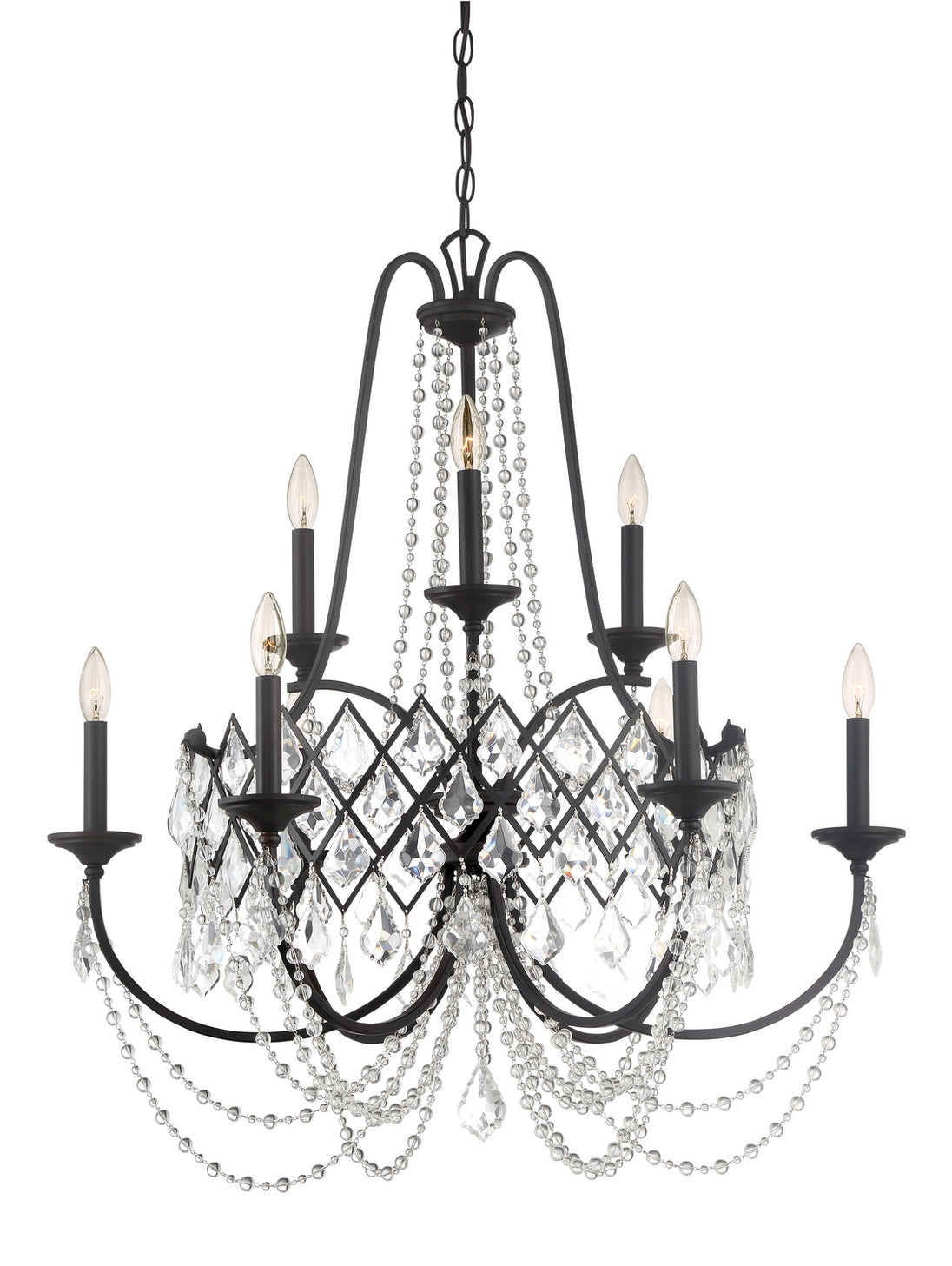 Designers Fountain - 90389-VB - Nine Light Chandelier - Ravina - Vintage Bronze