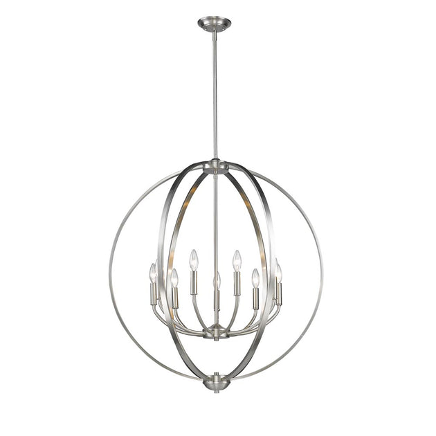 Golden - 3167-9 PW - Nine Light Chandelier - Colson PW - Pewter