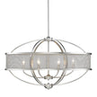 Golden - 3167-LP PW-PW - Six Light Linear Pendant - Colson PW - Pewter