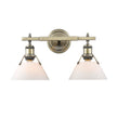 Golden - 3306-BA2 AB-OP - Two Light Bath Vanity - Orwell AB - Aged Brass