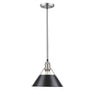 Golden - 3306-M PW-BLK - One Light Pendant - Orwell PW - Pewter