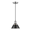 Golden - 3306-S PW-BLK - One Light Pendant - Orwell PW - Pewter