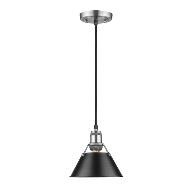 Golden - 3306-S PW-BLK - One Light Pendant - Orwell PW - Pewter