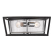 Golden - 4309-FM BLK-SD - Two Light Flush Mount - Mercer - Matte Black