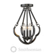 Golden - 5926-SF ABZ - Three Light Semi-Flush Mount - Saxon - Aged Bronze