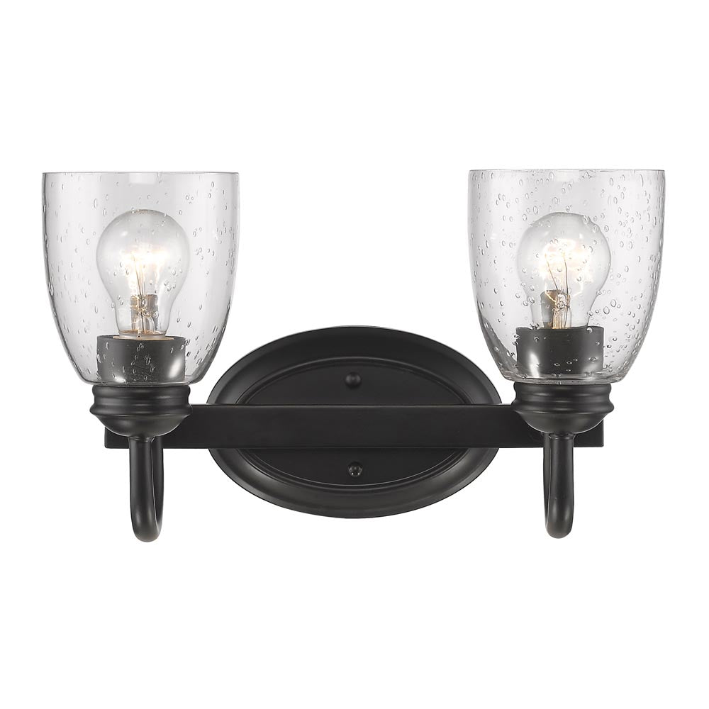 Golden - 8001-BA2 BLK-SD - Two Light Bath Vanity - Parrish - Matte Black