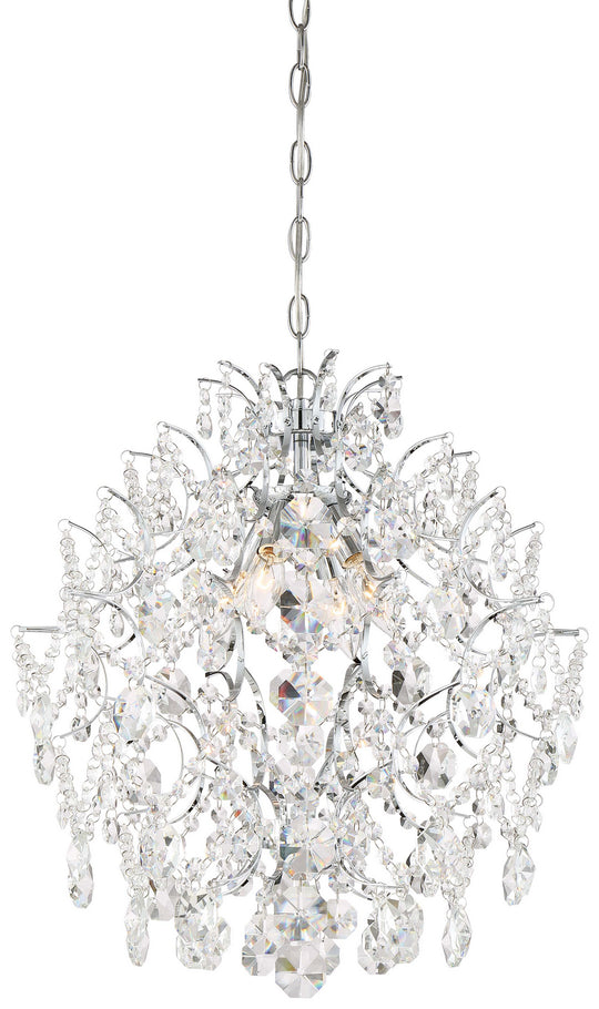 Minka-Lavery - 3156-77 - Four Light Chandelier - Isabella'S Crown - Chrome