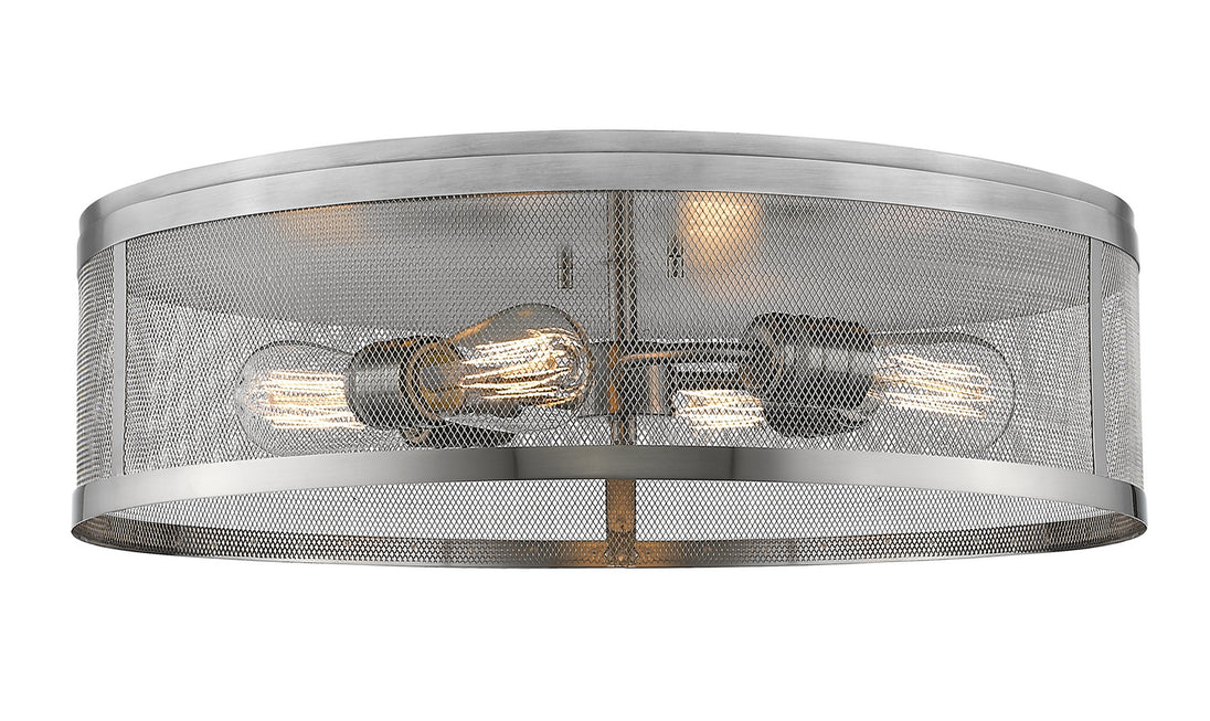 Z-Lite - 331F21-BN - Four Light Flush Mount - Meshsmith - Brushed Nickel