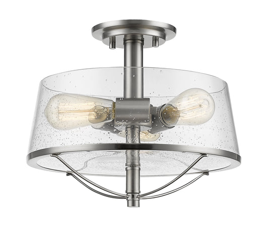 Z-Lite - 444SF-BN - Three Light Semi Flush Mount - Mariner - Brushed Nickel