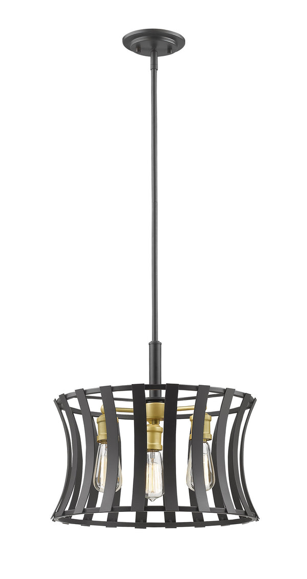 Z-Lite - 446-16BZGD - Three Light Pendant - Geist - Bronze Gold