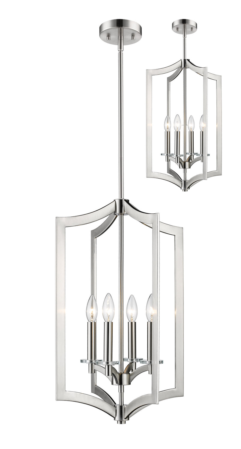 Z-Lite - 6008-4BN - Four Light Chandelier - Zander - Brushed Nickel