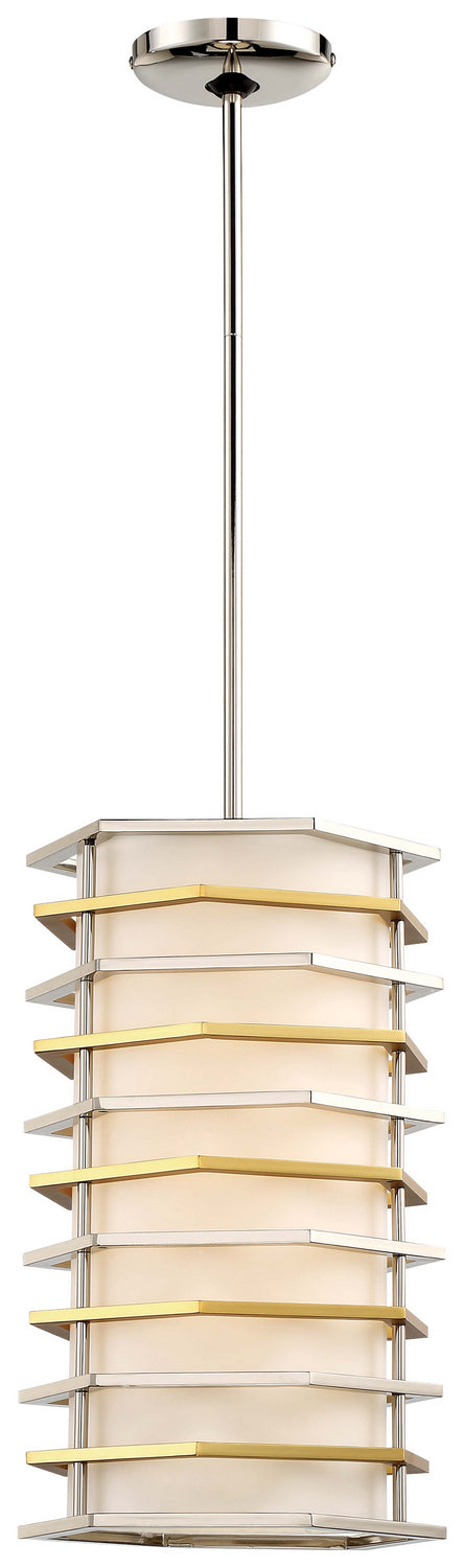 George Kovacs - P1071-657-L - LED Mini Pendant - Levels - Polished Nickel W/Honey Gold