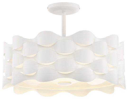 George Kovacs - P1302-655-L - LED Semi Flush Mount - Coastal Current - Sand White