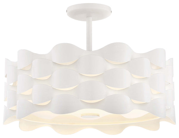 George Kovacs - P1302-655-L - LED Semi Flush Mount - Coastal Current - Sand White