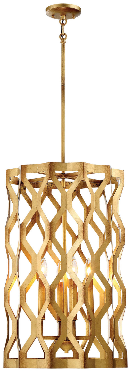 Metropolitan - N6774-293 - Four Light Pendant - Coronade - Pandora Gold Leaf