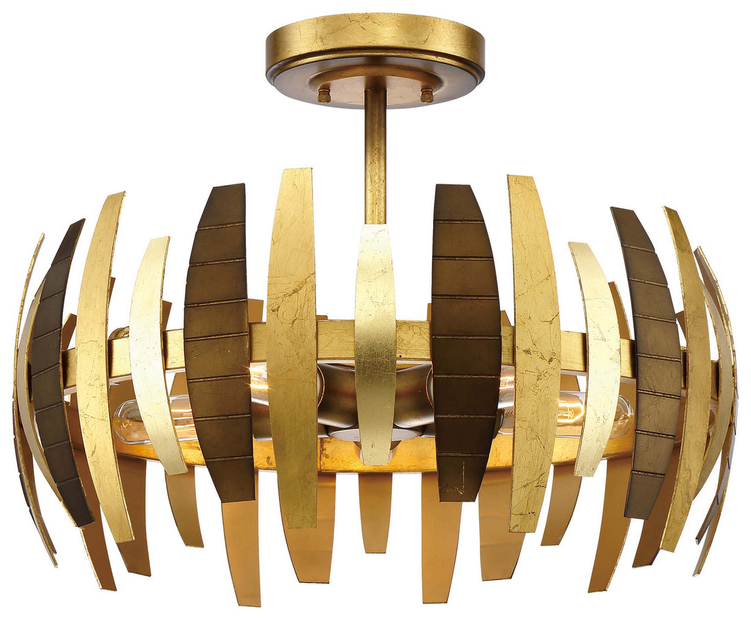 Metropolitan - N7835-659 - Five Light Semi Flush Mount - Manitou - Ardor Gold