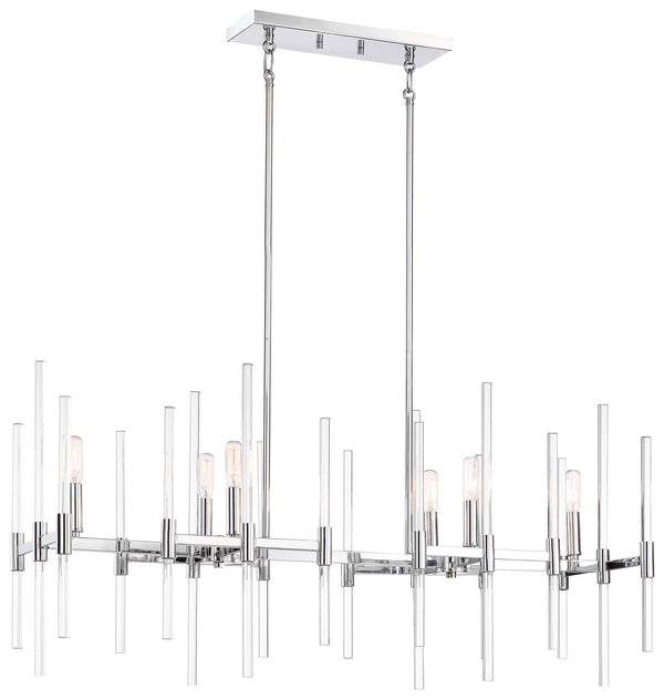 Minka-Lavery - 3096-77 - Six Light Island Pendant - Pillar - Chrome