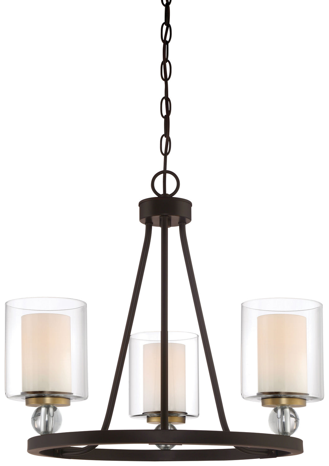 Minka-Lavery - 3077-416 - Three Light Chandelier - Studio 5 - Painted Bronze W/Natural Brush