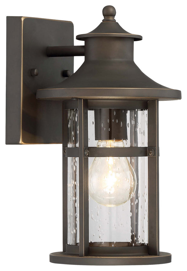 Minka-Lavery - 72551-143C - One Light Outdoor Wall Lamp - Highland Ridge - Oil Rubbed Bronze W/ Gold High