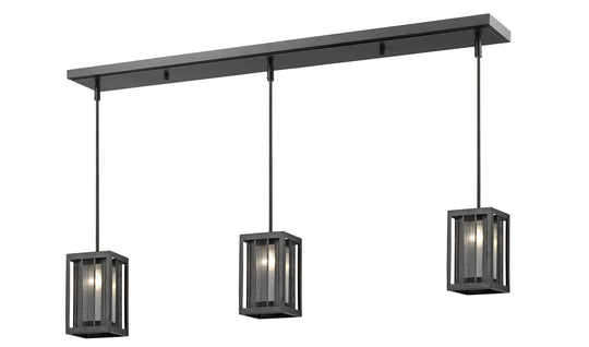 Z-Lite - Z6-58MP-C-3BRZ - Three Light Linear Chandelier - Meridional - Bronze