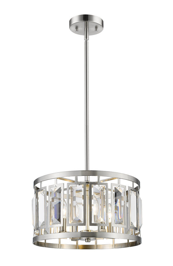 Z-Lite - 6007-15BN - Four Light Pendant - Mersesse - Brushed Nickel