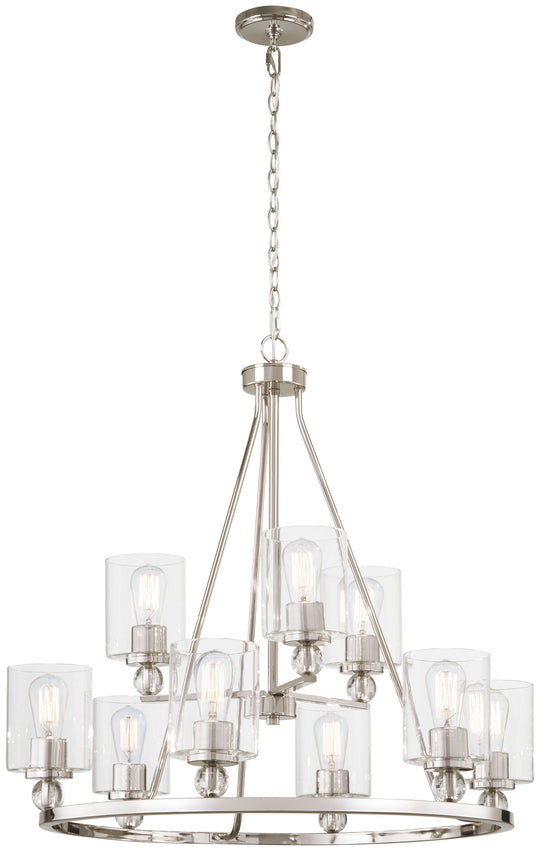 Minka-Lavery - 3079-613 - Nine Light Chandelier - Studio 5 - Polished Nickel