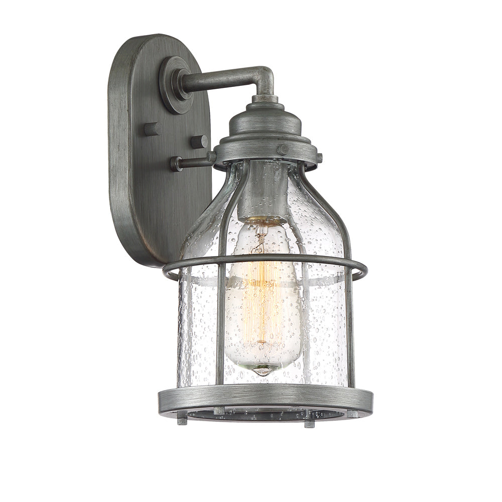 Designers Fountain - 23121-WI - One Light Wall Lantern - Brensten - Weathered Iron