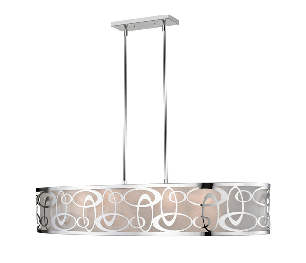 Z-Lite - 195-45CH - Six Light Linear Chandelier - Opal - Chrome