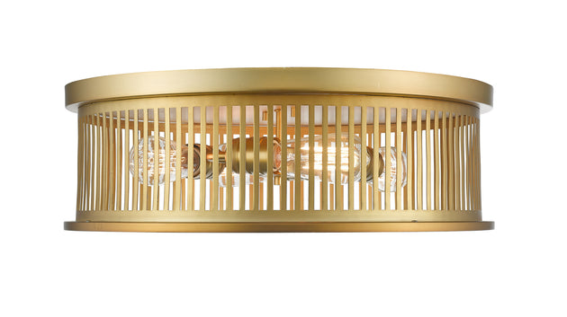 Z-Lite - 334F4BR - Four Light Flush Mount - Camellia - Brass