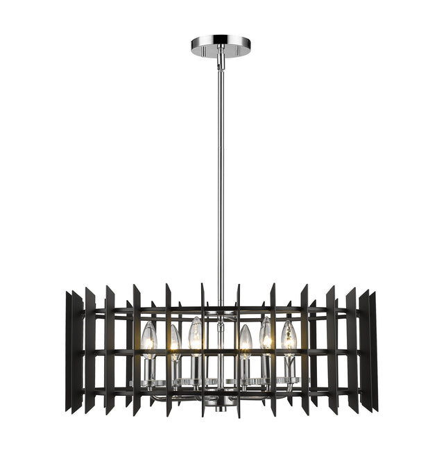 Z-Lite - 338-24MB+CH - Six Light Pendant - Haake - Chrome