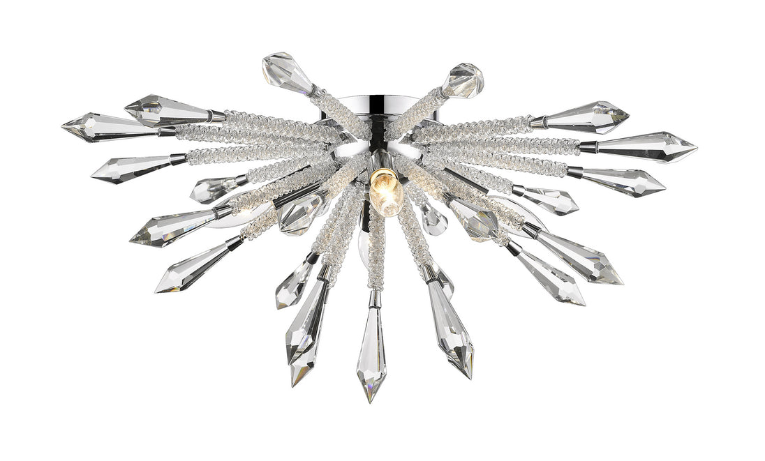 Z-Lite - 4002F4 - Four Light Flush Mount - Soleia - Chrome