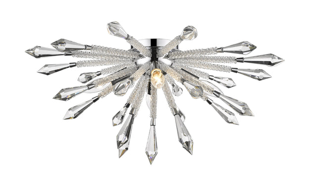 Z-Lite - 4002F4 - Four Light Flush Mount - Soleia - Chrome