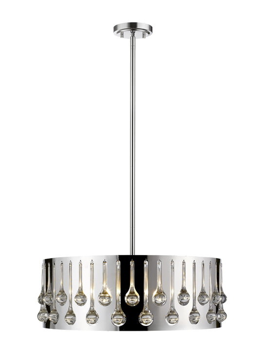 Z-Lite - 453-24CH - Six Light Chandelier - Oberon - Chrome