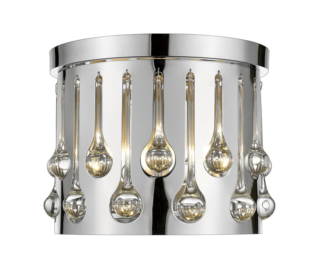 Z-Lite - 453RF13CH - Three Light Flush Mount - Oberon - Chrome