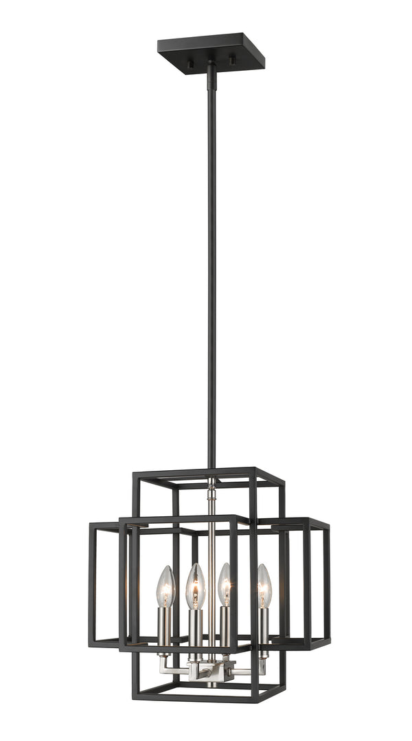 Z-Lite - 454-14BK-BN - Four Light Pendant - Titania - Black / Brushed Nickel