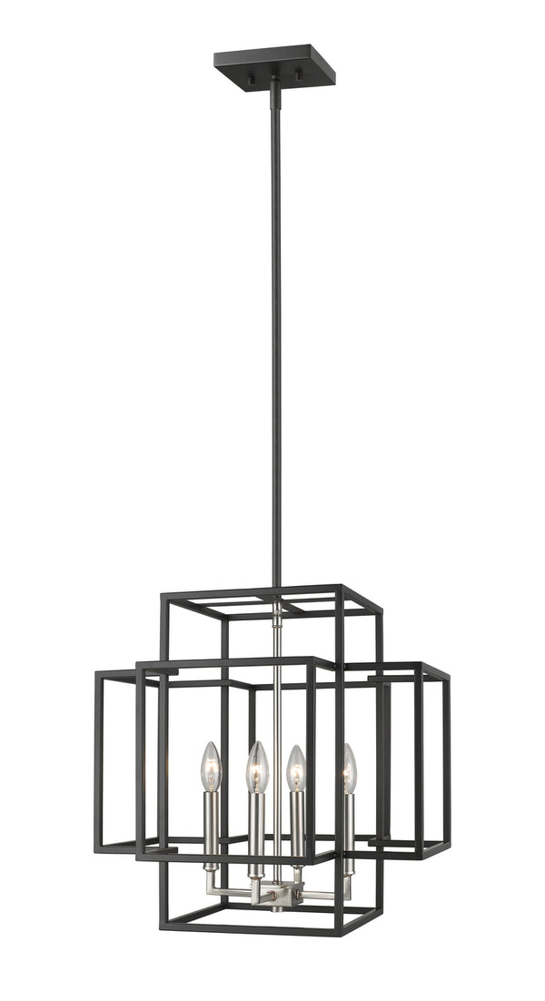 Z-Lite - 454-18BK-BN - Four Light Chandelier - Titania - Black / Brushed Nickel