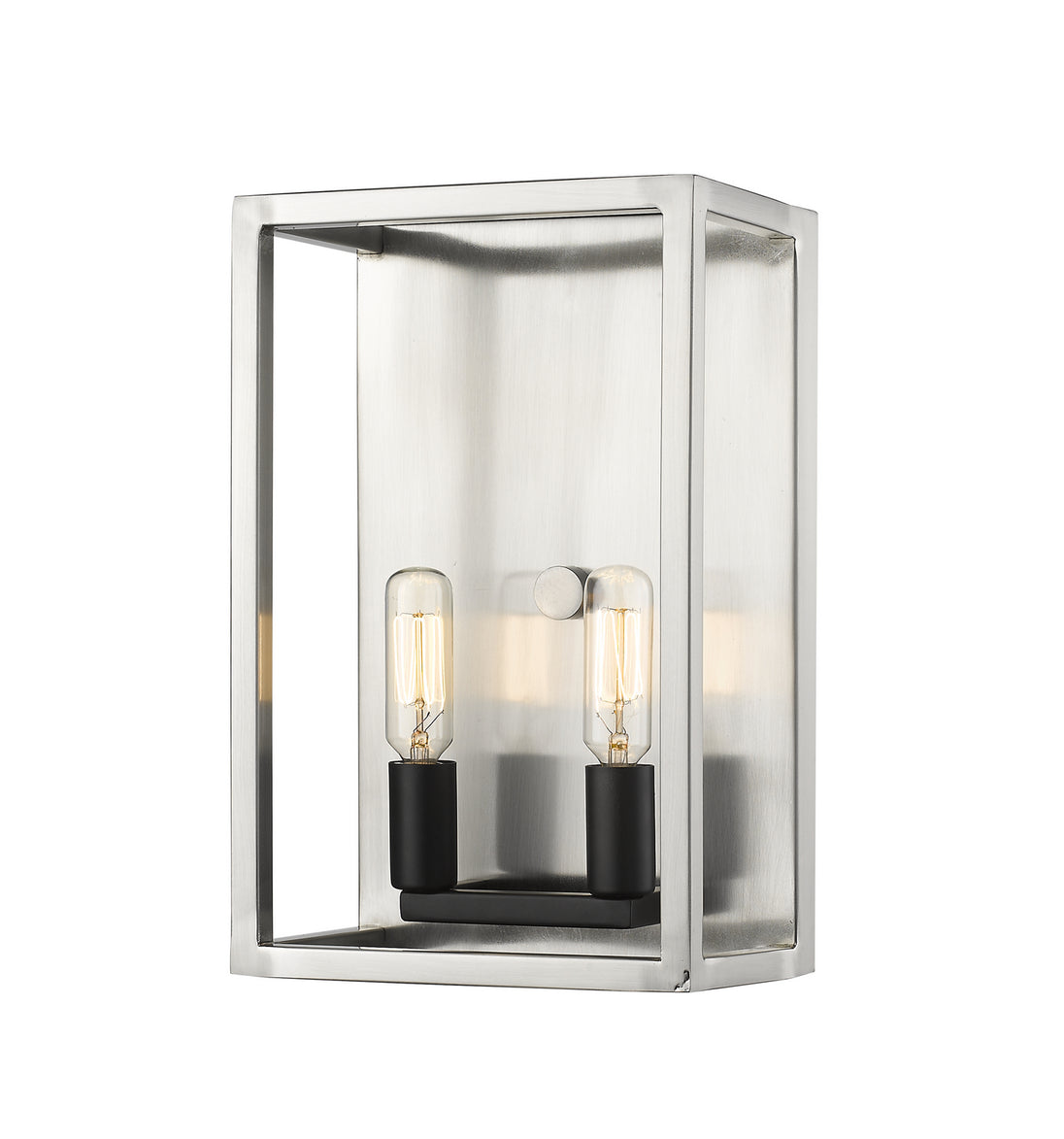 Z-Lite - 456-2S-BN-BK - Two Light Wall Sconce - Quadra - Brushed Nickel / Black