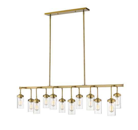 Z-Lite - 617-12L-FB - 12 Light Linear Chandelier - Calliope - Foundry Brass