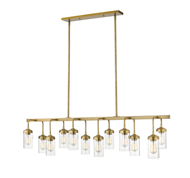 Z-Lite - 617-12L-FB - 12 Light Linear Chandelier - Calliope - Foundry Brass