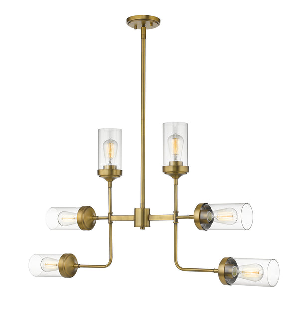 Z-Lite - 617-6FB - Six Light Chandelier - Calliope - Foundry Brass